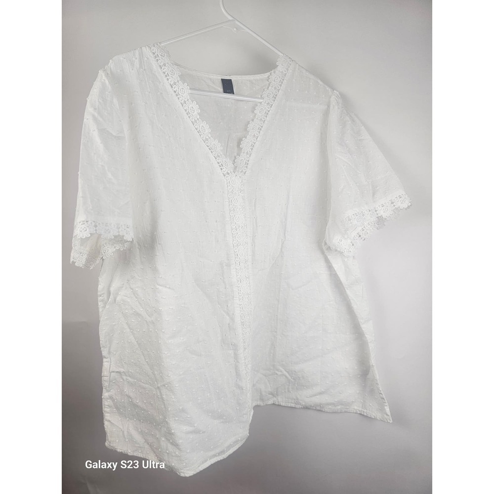 Women's sz 3XL, 100% cotton, short sleeve top,
